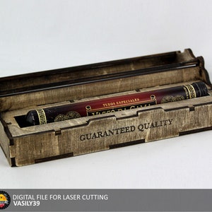 Zigarren Geschenkbox 00200. 3mm, 1/8inch, 3,6mm, 4mm, 4,5mm, 5mm, 5,5mm, 6mm. Durchmesser ca. Lasercut-Dateien SVG, PDF, CDR Digitales Produkt