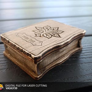 Mini Box 00220. 3mm, 1/8inch, 3,6mm, 3,8mm, 4mm, 4,5mm, 5mm. Lasercut-Dateien SVG, PDF, CDR Digitales Produkt