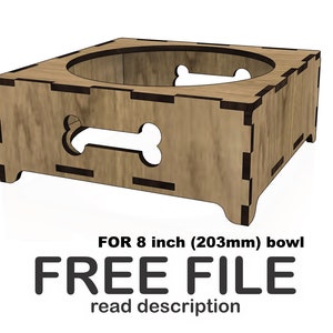 Laser Cut Dog Bowl Holder SVG DXF CDR (Digital Product)