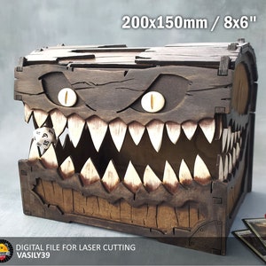 Mimic Chest Laser Cut Files: SVG, PDF, CDR (3-5mm)