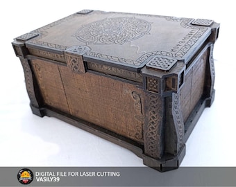 Celtic Box SVG-fil – Laserskuren träkista-mall (digital nedladdning)