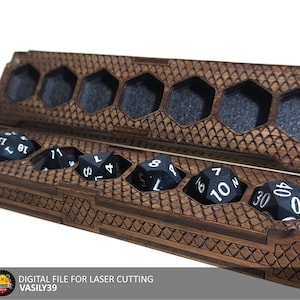 Dragon Scale Dice Box: Laser Cut Files (SVG, PDF, CDR)