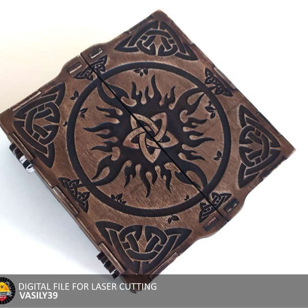 Magische Ornament-Box-Laserschnitt-Dateien: SVG, DXF, CDR (Digitales Produkt)