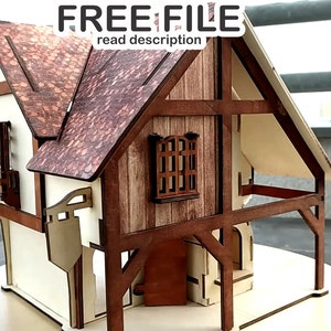 Blacksmith house 3mm, 4mm plywood. Laser cut files SVG, DXF, CDR Digital product