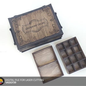 Schmuckschatulle im keltischen Stil 00189. 3mm, 1/8inch, 3.6mm, 4mm, 4.5mm, 5mm, 5.5mm, 6mm, 1/4inch. Laser geschnittene Dateien SVG, PDF, CDR Digitales Produkt