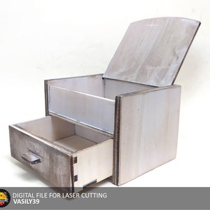 Small Chest of Drawers: Laser Cut Files (SVG, PDF, CDR)