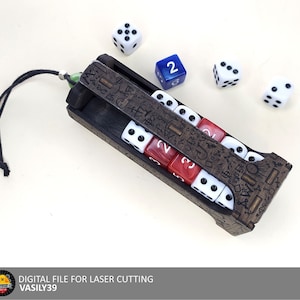Laser Cut Dice Storage: SVG, PDF, CDR Files (Digital Product)