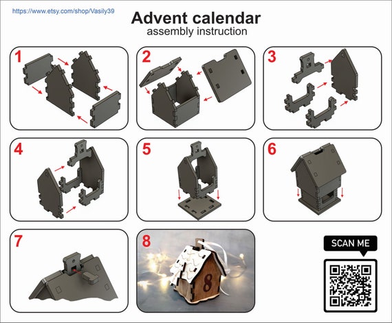 Advent Calendar 3mm 1/8inch 3.6mm 4mm 4.5mm 5mm 6mm - Etsy