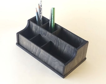 Desktop organizer 00131. 3mm, 1/8 inch, 3.6mm, 3.7mm, 4mm, 4.5mm, 5mm, 5.5mm, 6mm, 1/4 inch. Laser cut files SVG, PDF, CDR Digital product