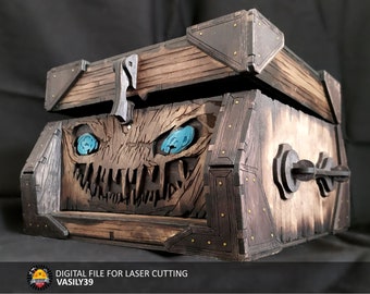 Mimic Chest Laser Cut Files: SVG, PDF, CDR (Digital Product)