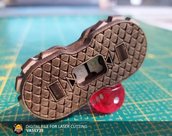 Laser Cut HP Counter: MTG RPG Step Lock Dragon Scale (Digital Product)