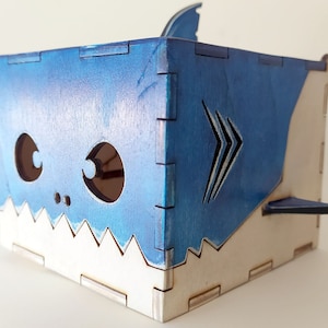 Caja de tiburones 3mm, 3.175mm, 4mm, 5mm. Archivos de corte láser SVG, DXF, CDR Producto digital