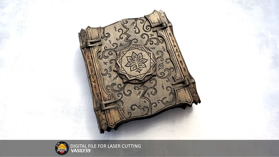 Laser Cut Magic Book Box: SVG, PDF, CDR Files