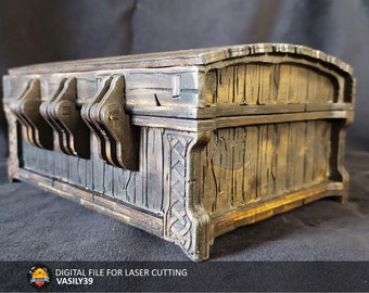 Treasure Chest Laser Cut Files: SVG, PDF, CDR (Digital Product)