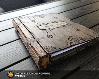 A5 Laser Cut Binder: Engraved Recipe Book, SVG PDF CDR (Digital Product)