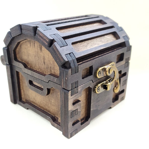 Treasure chest. 3mm, 1/8inch, 3.6mm, 4mm, 4.5mm, 5mm, 6mm, 1/4inch. Laser cut files SVG, PDF, CDR Digital product