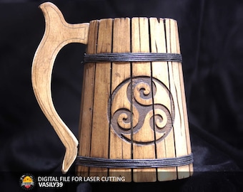 Wooden Mug Plan: Laser Cut Files SVG, PDF, CDR (Digital Product)