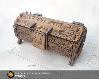 Vampire Chest Laser Cut Files: SVG, PDF, CDR (3-6mm Plywood)