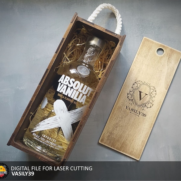 Absolut Vodka Gift Box: Laser Cut Files (SVG, PDF, CDR)
