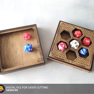 Laser Cut Dice Box SVG: CNC Files for D&D, RPG (Digital Product)