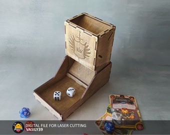 Folding Dice Tower: Laser Cut Files for CNC (Digital Product)