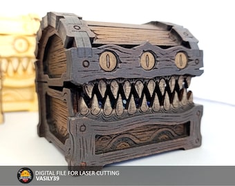 Laser geschnittene Mimic Brust SVG: 3-4,5 mm Material, zwei Größen (Digitaler Download)