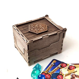 Dice Storage Box 3mm, 1/8inch, 4mm, 4.5mm, 5mm, 6mm, 1/4inch. Laser cut files SVG, PDF, CDR Digital product