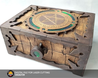 Laser Cut Jewelry Box, CNC Files (svg, pdf, cdr) (Digital Product)