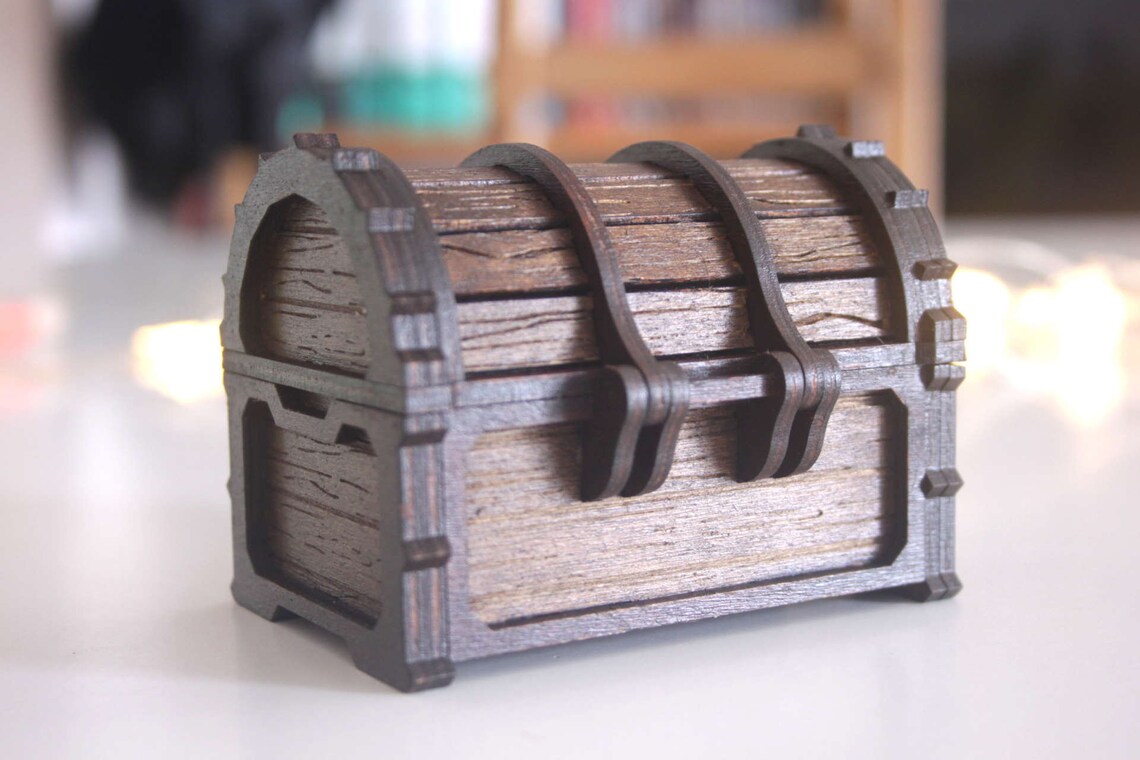 Mini Treasure Chest. 3mm 1/8inch 4mm 4.5mm 5mm. Laser Cut Etsy