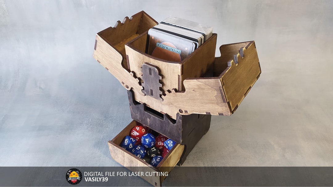 Card Storage Box With Mechanism drawer 3mm, 1/8in, 3.6mm, 4mm, 4.5mm