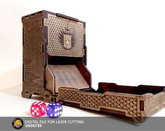 Folding Dice Tower Laser Cut Files: SVG, PDF, CDR (Digital Product)