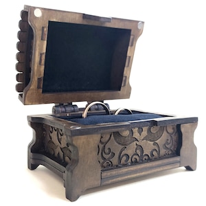 Laser Cut Wedding Ring Box SVG, PDF, CDR (Digital Product)