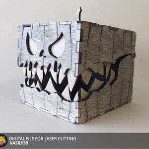 Pliki wycinane laserowo na Halloween Monster Box: SVG, PDF, CDR (produkt cyfrowy)