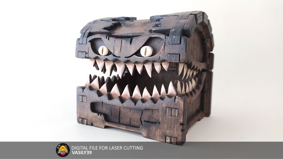 Mimic Chest 3mm, 1/8in, 3.6mm, 4mm, 4.5mm. Laser Cut Files
