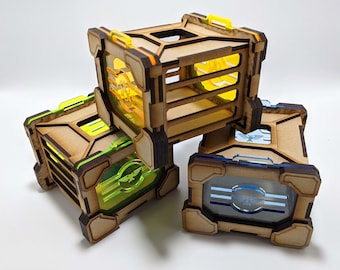 Sci-Fi Dice Jail Laser Cut Files: SVG, PDF, CDR (Digital Product)