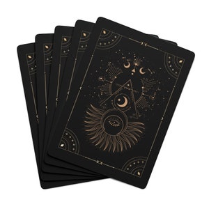 Celestial Black and Gold Cards