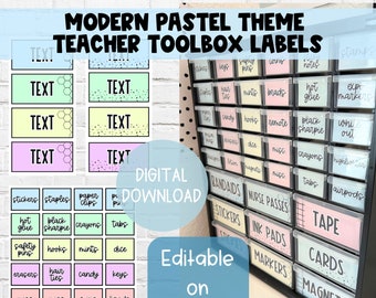 Editable Pastel Star Drawer Labels - Etsy Canada