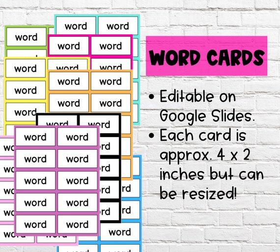 Classroom Brights Word Wall | DIGITAL DOWNLOAD | Bright Color