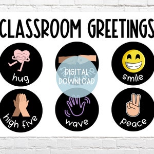 Classroom Greetings | DIGITAL DOWNLOAD | Printable Student Greetings | Morning Classroom Greetings | Student Greetings