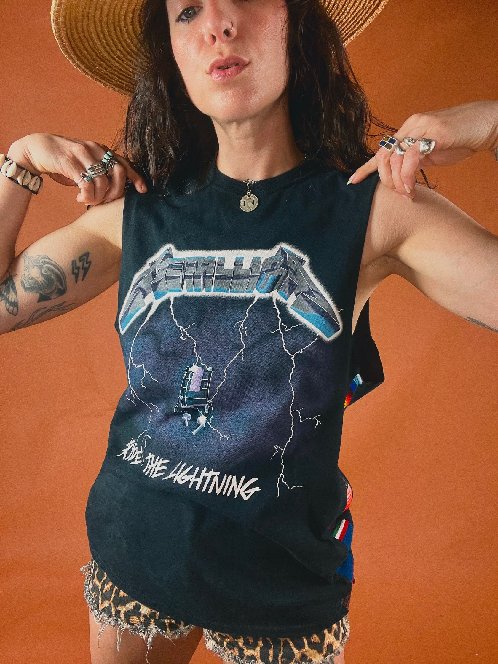 Metallica crop hoodie 2025