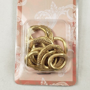 Designer Finery Gold Tone  Metal Links for Jewelry Making - 12 Pieces