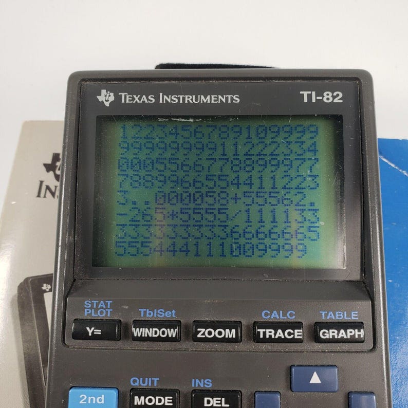 Texas Instruments Math 1991 Texas Instruments TI-82 Graphing Calculator Mathematics With ...