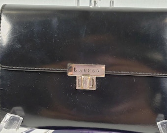 Vintage Ralph Lauren Woman's Bifold Black Leather Wallet
