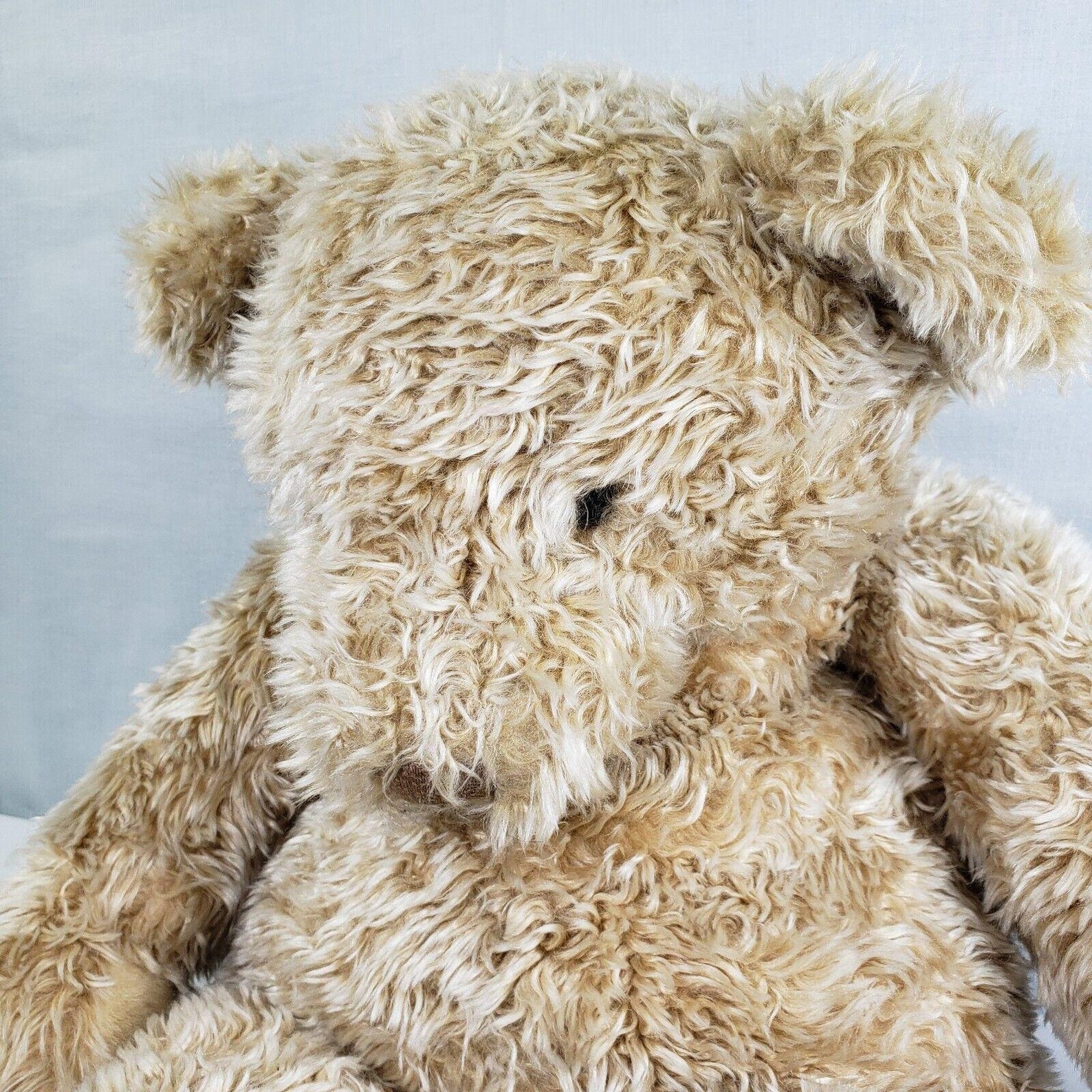 Vintage Gund 1990 Brown Teddy Bear Plush 16 Sitting Stuffed Animal ...