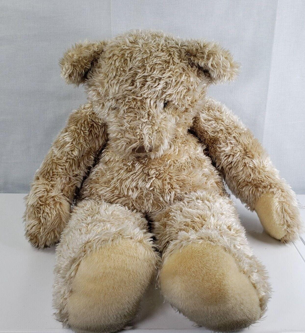 Vintage Gund 1990 Brown Teddy Bear Plush 16 Sitting Stuffed Animal ...
