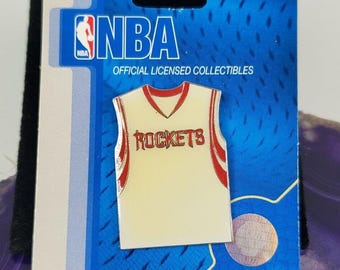 Pin de camiseta de los Houston Rocketts de la NBA, colección de baloncesto con licencia