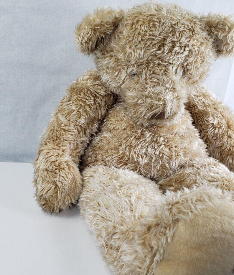 Vintage Gund 1990 Brown Teddy Bear Plush 16 Sitting Stuffed Animal ...