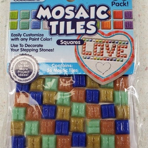 MOSAIC TILES Pack of Square Color Tiles by Horizon. 56 Tiles