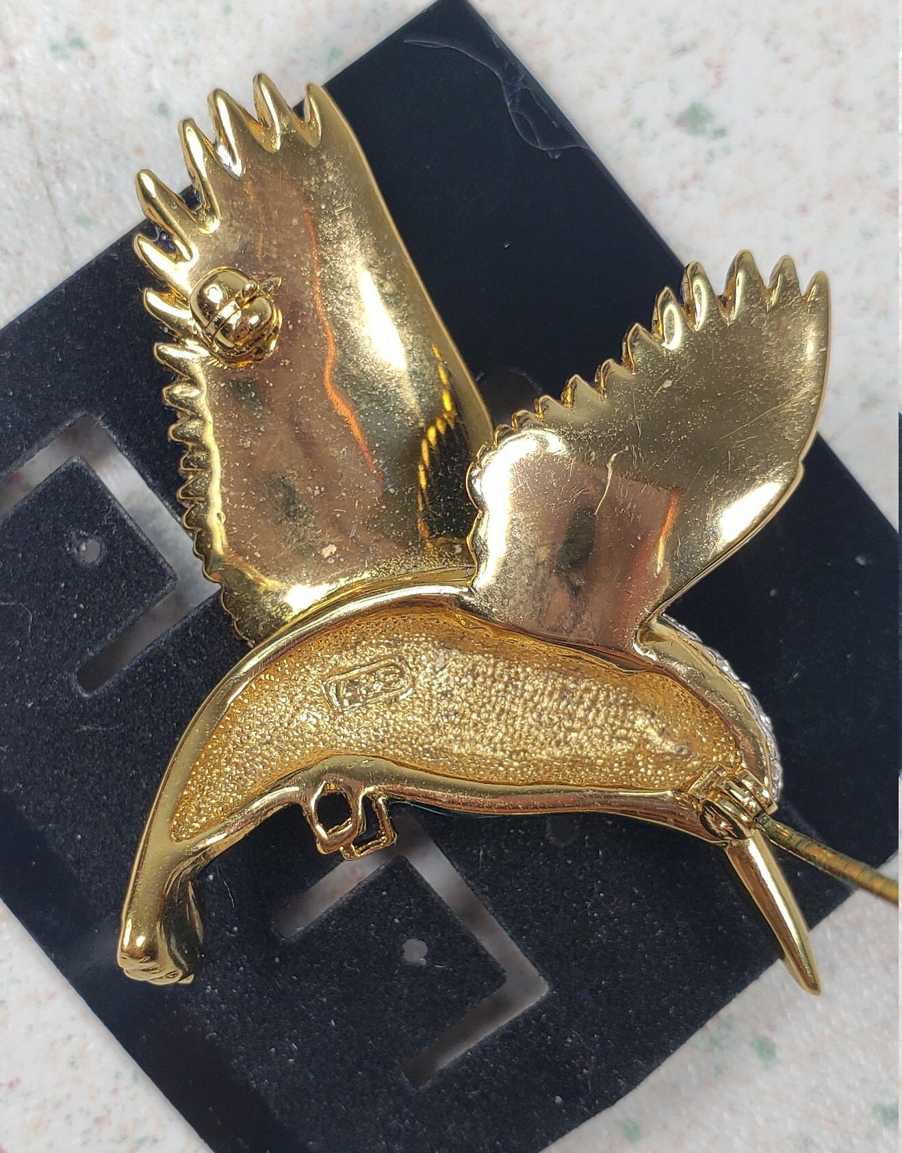 Vintage 1980s Caplan Attwood & Sawyer Kingfisher Swarovski