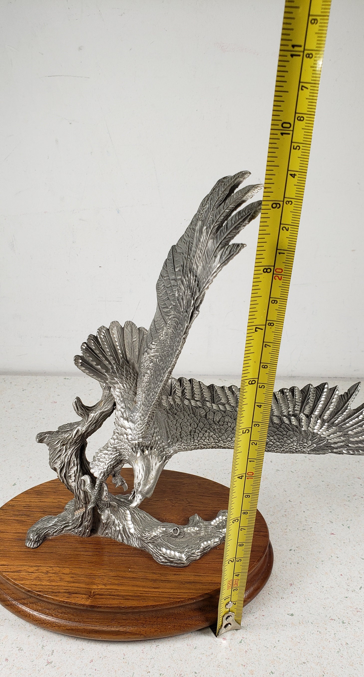 MASTERWORKS PEWTER EAGLE Limited Edition Vintage Fine Wood